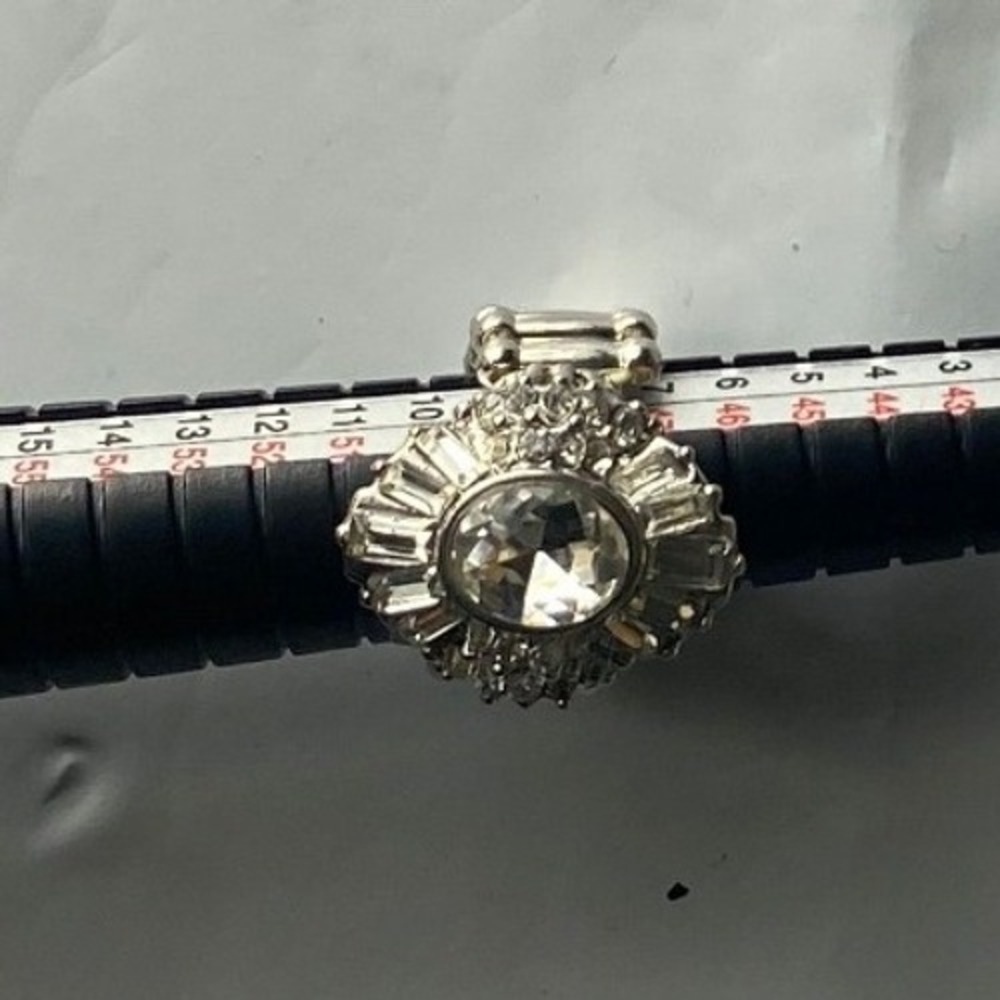 Sparkling Cocktail Ring Statement Flower Design size 9โ
